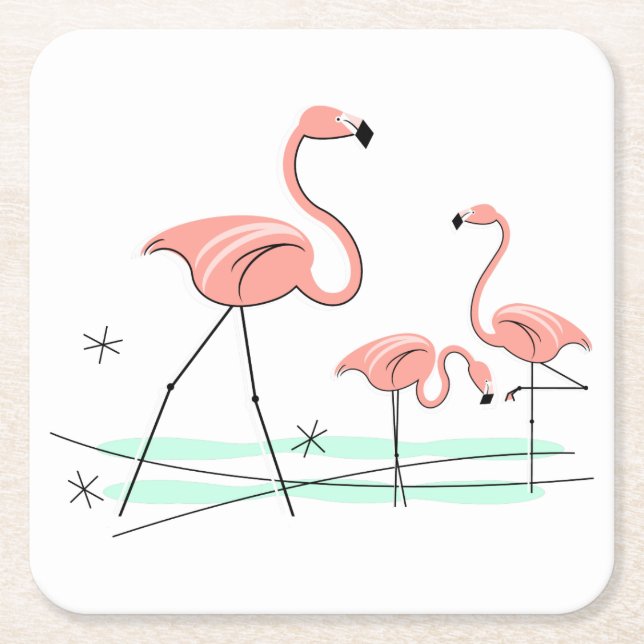 Flamingo Ocean Trio 2 coasters (Front)