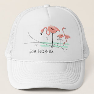 Flamingo Ocean Trio 3 'Text' trucker hat