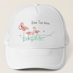 Flamingo Ocean Trio 'Text' trucker hat