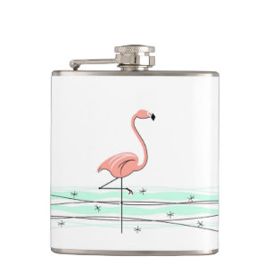 Flamingo Ocean wrapped flask