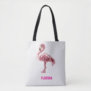 Flamingo painted pink Flamingo Tote Bag