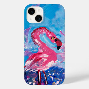 Flamingo Painting Case-Mate iPhone 14 Case