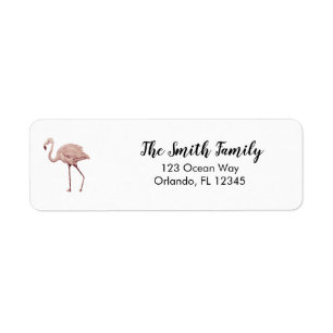 Flamingo Painting tropical Return Address Label
