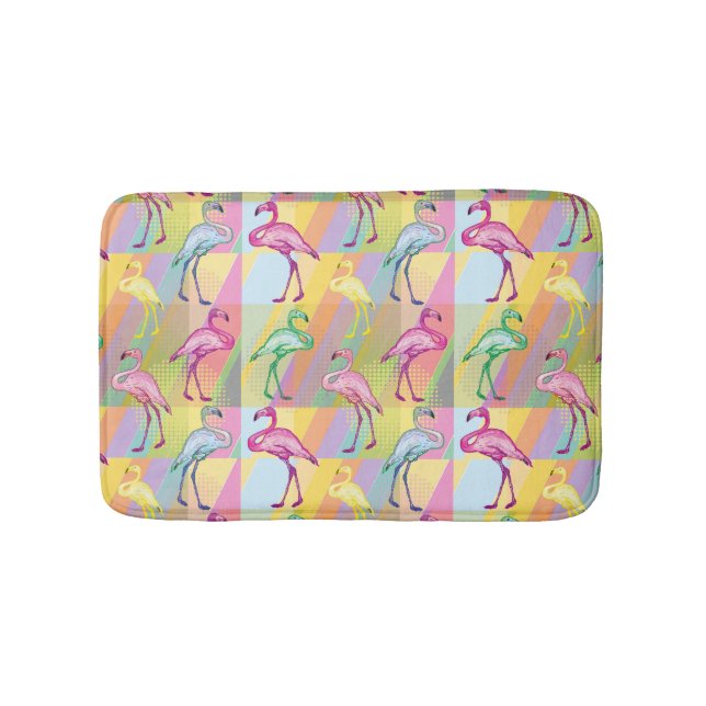 Flamingo Parade Bath Mat (Front)