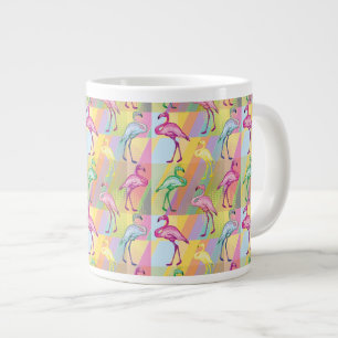 Flamingo Parade Large Coffee Mug