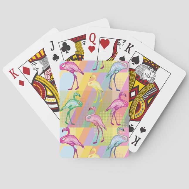Flamingo Parade Playing Cards (Back)