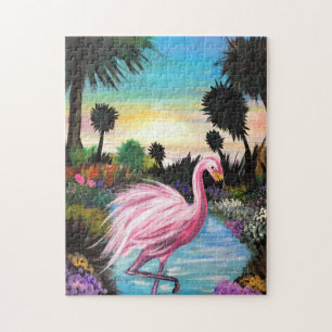 Flamingo Paradise Jigsaw Puzzle