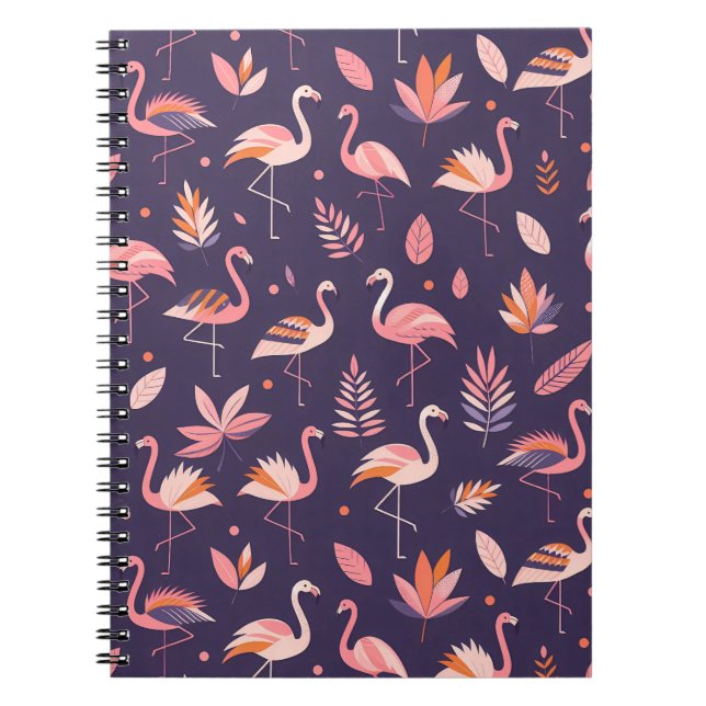 Flamingo Paradise Pattern Notebook (Front)