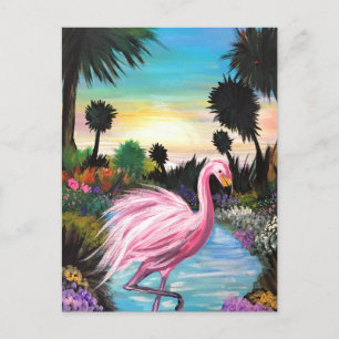 Flamingo Paradise Postcard