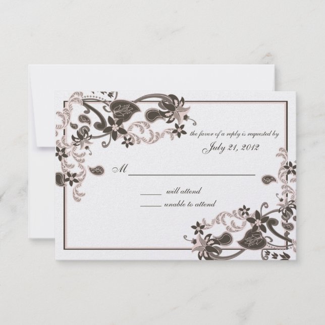 Flamingo Paradise RSVP Card (Front)