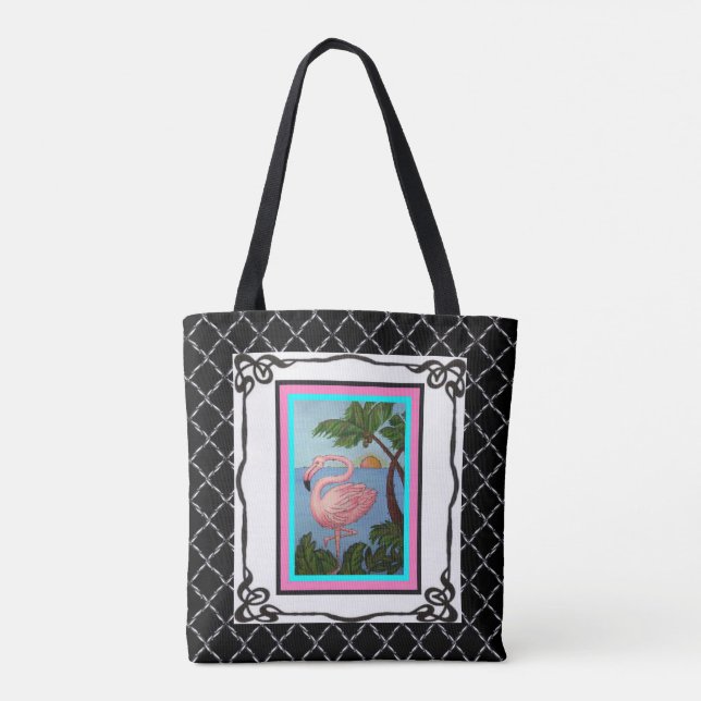 Flamingo Paradise Tote 2 Bag (Back)