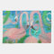 Flamingo party art towel