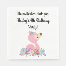 Flamingo Party Personalised Napkins