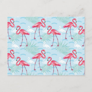 Flamingo Pattern 2 Postcard