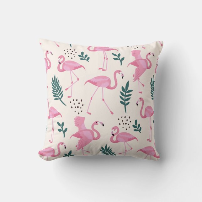 Flamingo pattern cushion (Front)