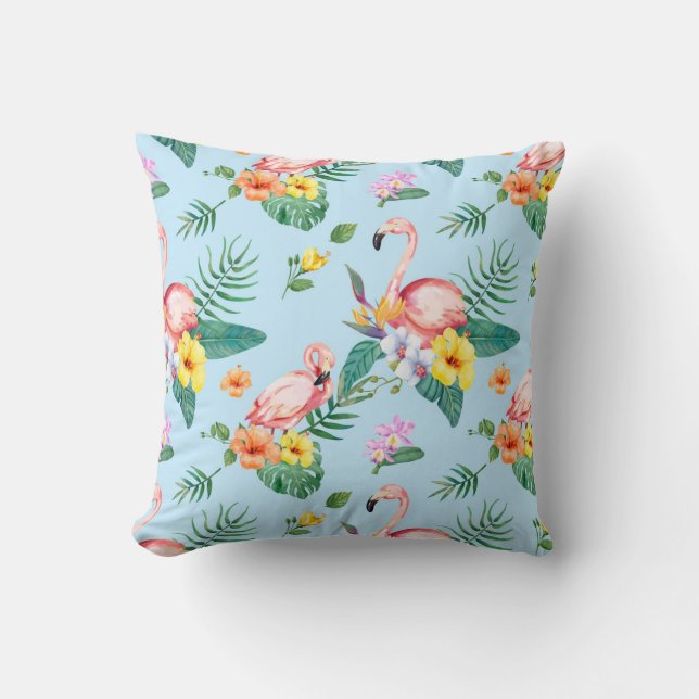 Flamingo pattern cushion (Front)