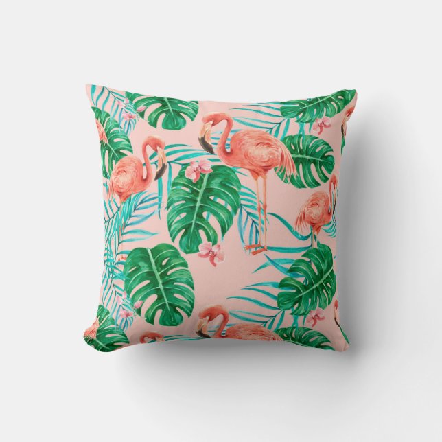 Flamingo pattern cushion (Front)