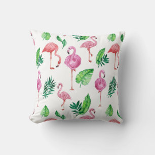 Flamingo pattern cushion
