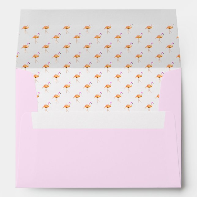 Flamingo Pattern Envelope (Back (Bottom))