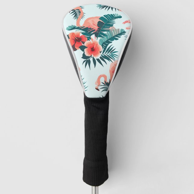 Flamingo Pattern Golf Head Cover (Front)