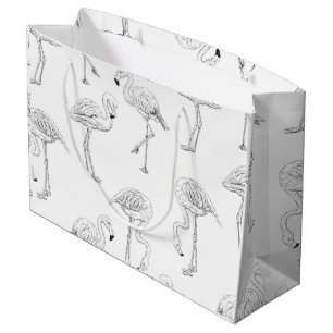 Flamingo pattern large gift bag
