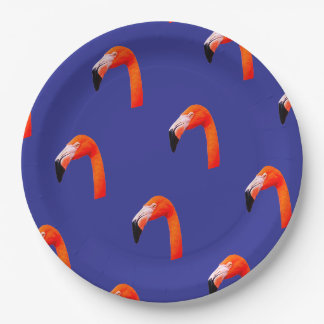 Flamingo-Pattern Paper Plate