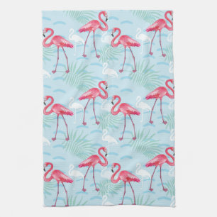 Flamingo Pattern Tea Towel