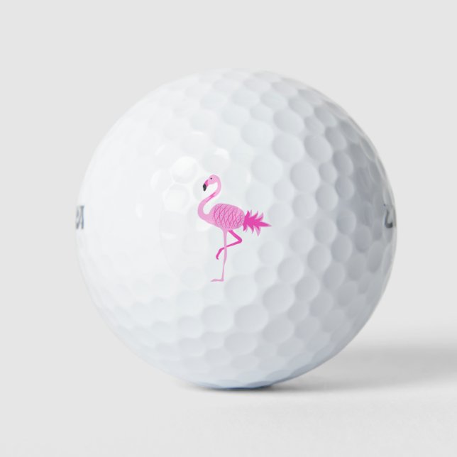 Flamingo Pineapple Golf Balls (Front)