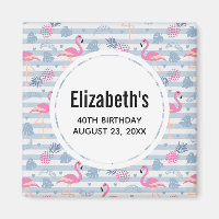 Flamingo & Pineapple Pattern Save the Date