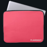 Flamingo pink colour name laptop sleeve<br><div class="desc">Flamingo pink colour name</div>