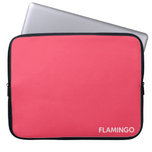 Flamingo pink colour name laptop sleeve