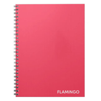 Flamingo pink colour name notebook