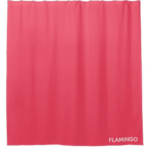 Flamingo pink colour name shower curtain