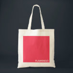 Flamingo pink colour name tote bag<br><div class="desc">Flamingo pink colour name</div>