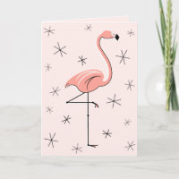 Flamingo Pink Congratulations greetings card