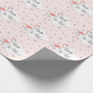 Flamingo Pink diamond Bride to Be! wrapping paper