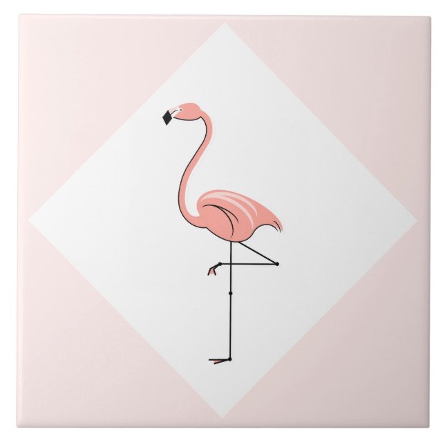 Flamingo Pink Diamond flip tile (Front)