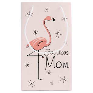 Flamingo Pink 'Fabulous Mum' gift bag small