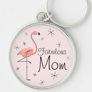 Flamingo Pink 'Fabulous Mum' keychain premium