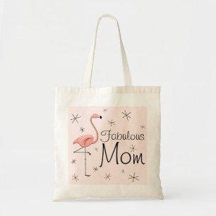 Flamingo Pink 'Fabulous Mum' tote bag