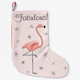 Flamingo Pink Fabulous! stocking one sided