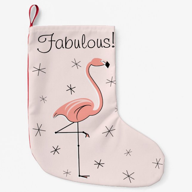 Flamingo Pink Fabulous! stocking one sided (Front)