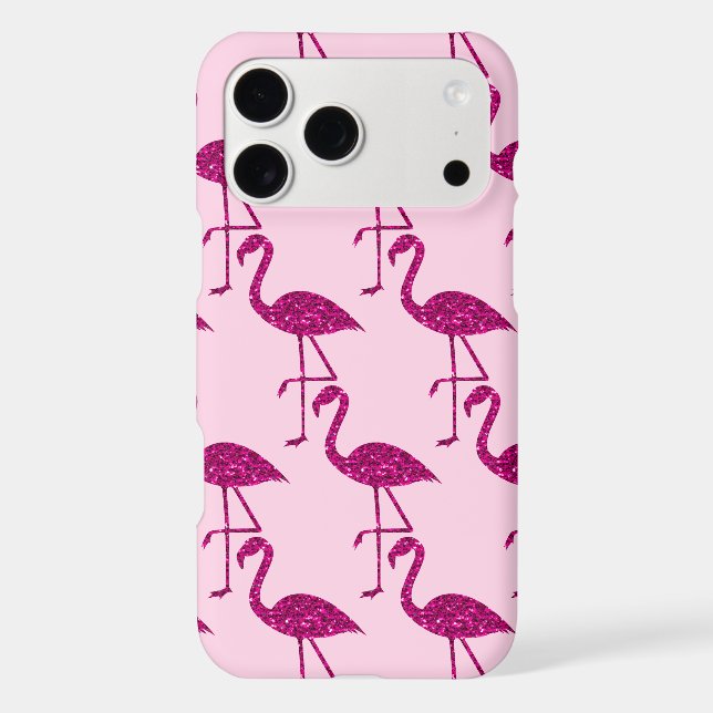 Flamingo pink glitter sparkles pattern (Back)