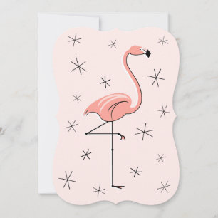 Flamingo Pink invitation bracket vertical