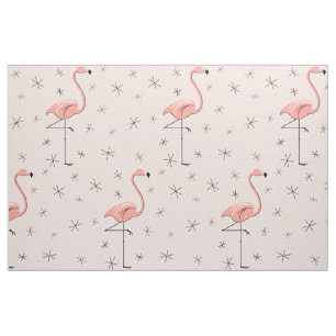 Flamingo Pink large pattern fabric