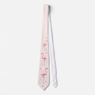 Flamingo Pink one-sided tie