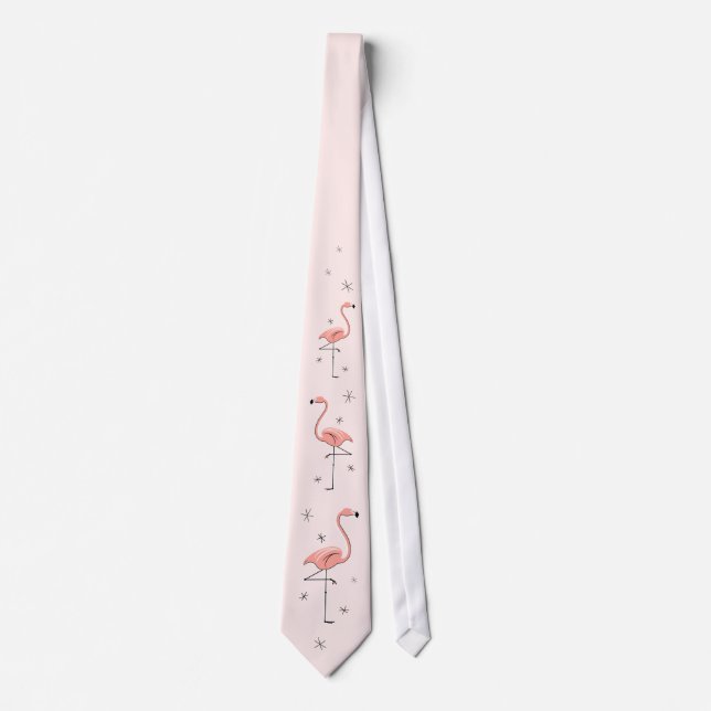 Flamingo Pink one-sided tie (Front)