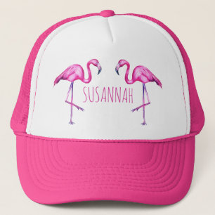 Flamingo Pink Personalised Trucker Hat