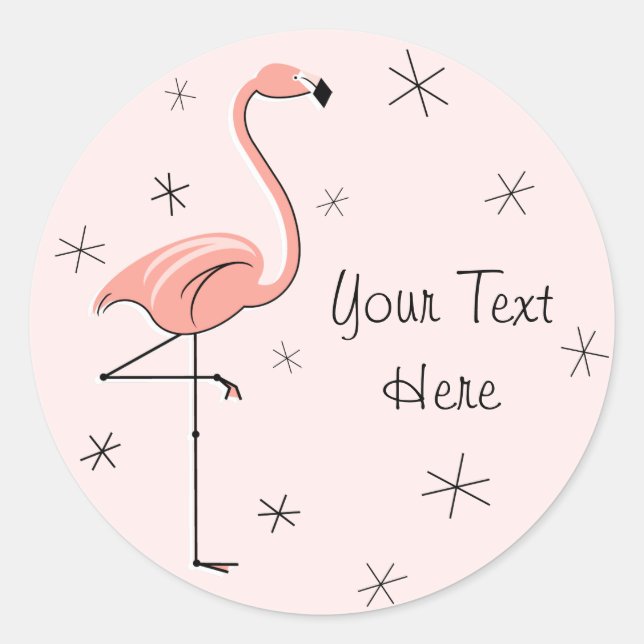 Flamingo Pink Text sticker (Front)