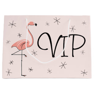 Flamingo Pink 'VIP' gift bag large